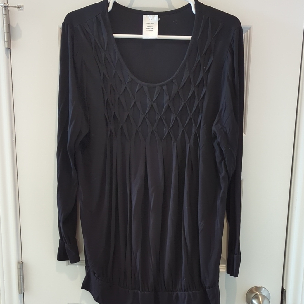 Elegant Black Long Sleeve Women's Top